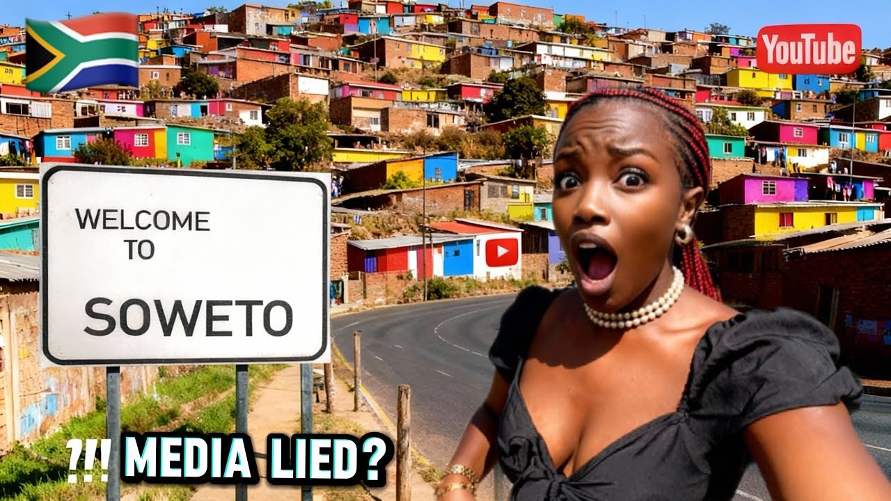 Colorful Soweto township streets — vibrant culture, food markets and community life in Johannesburg