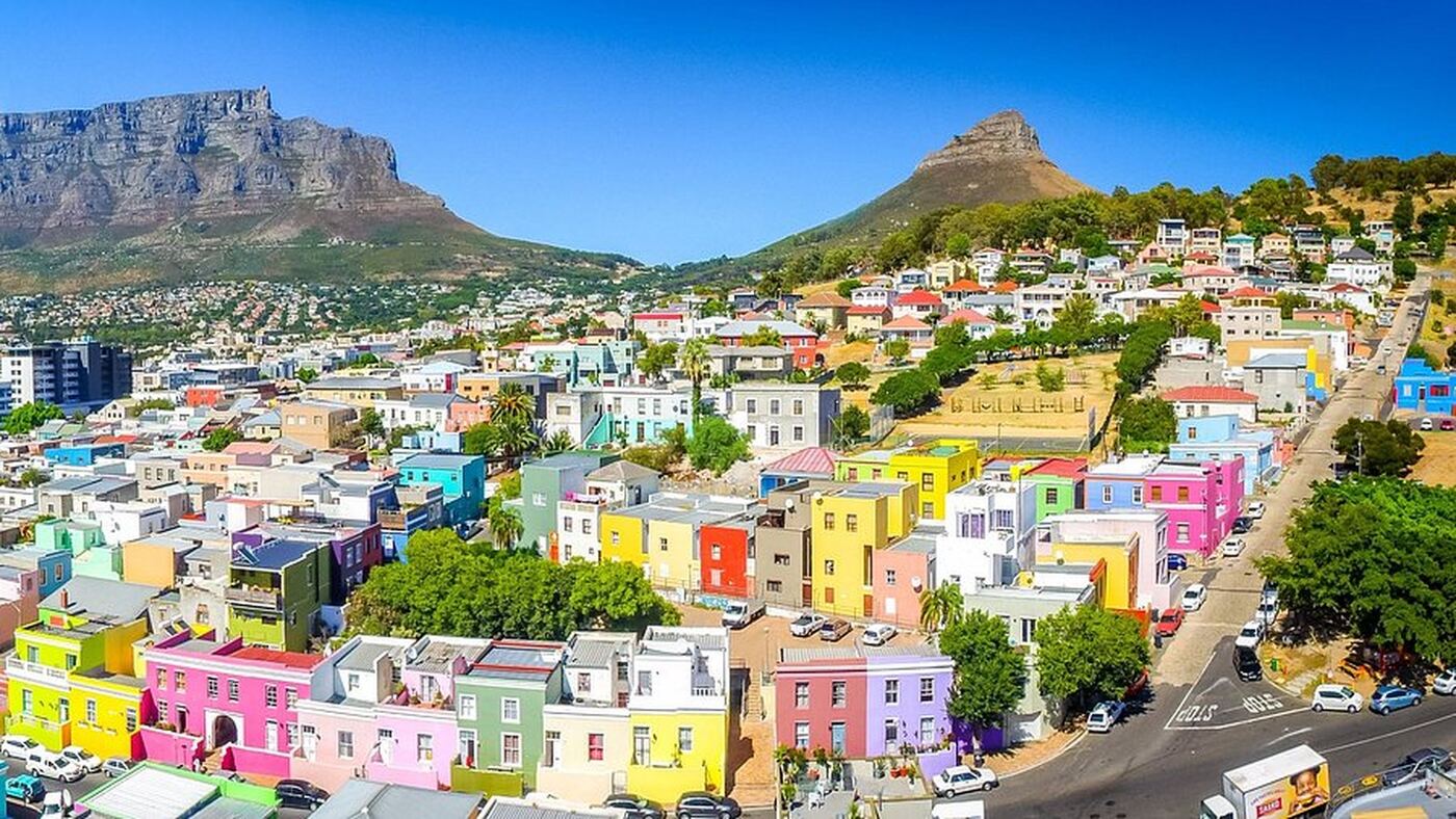 Colourful Bo-Kaap houses in Cape Town