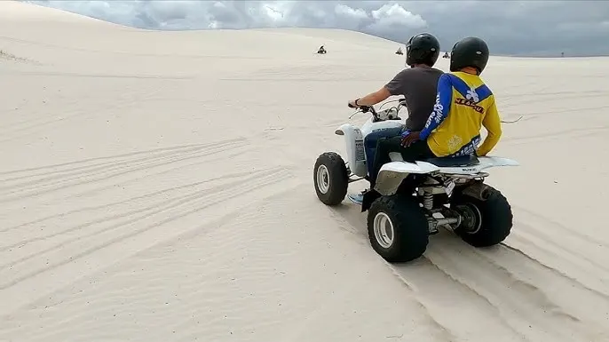 Quad biking on Atlantis dunes near Cape Town