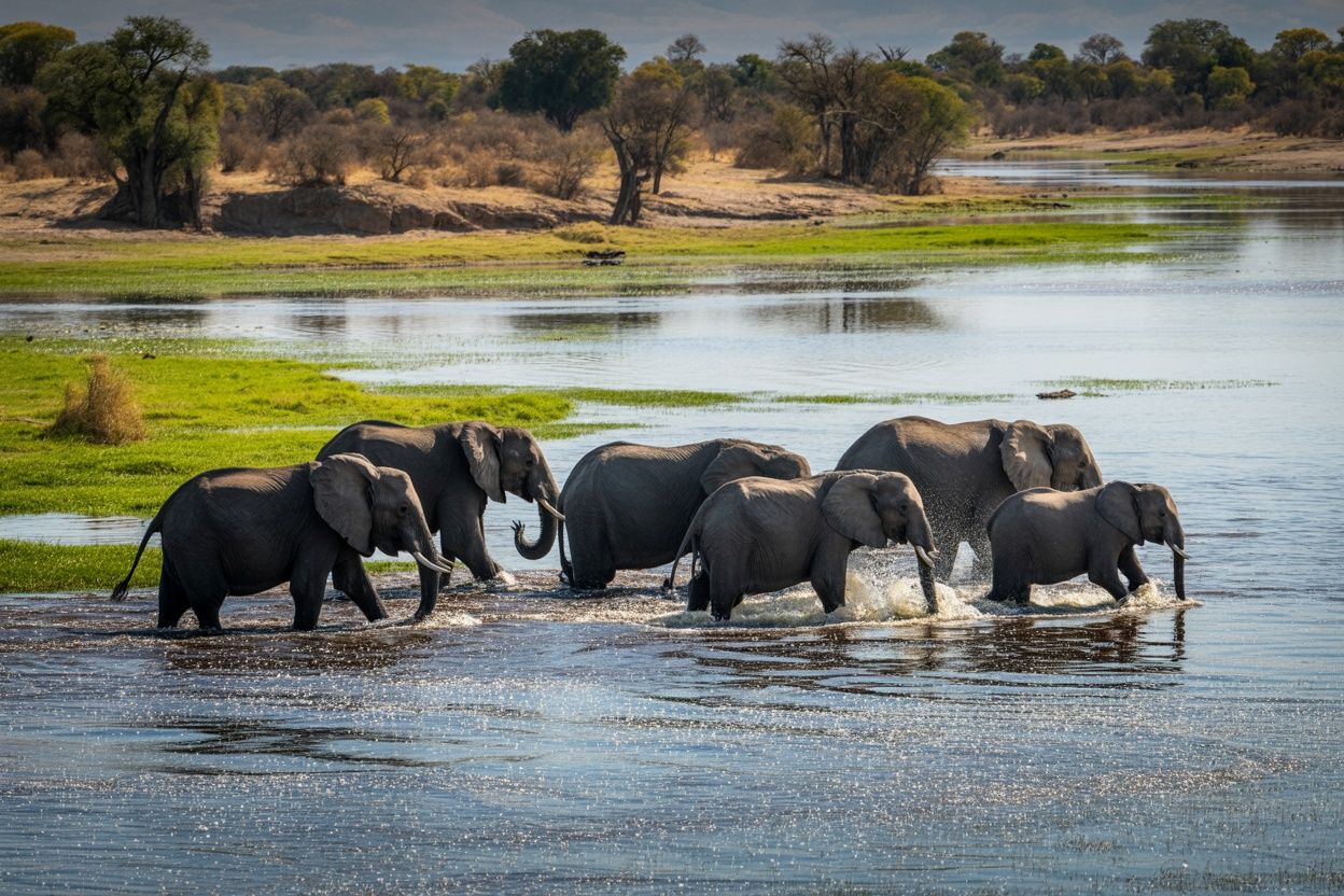 Chobe Elephant Safari — River & Land Combo — Chobe National Park, Botswana