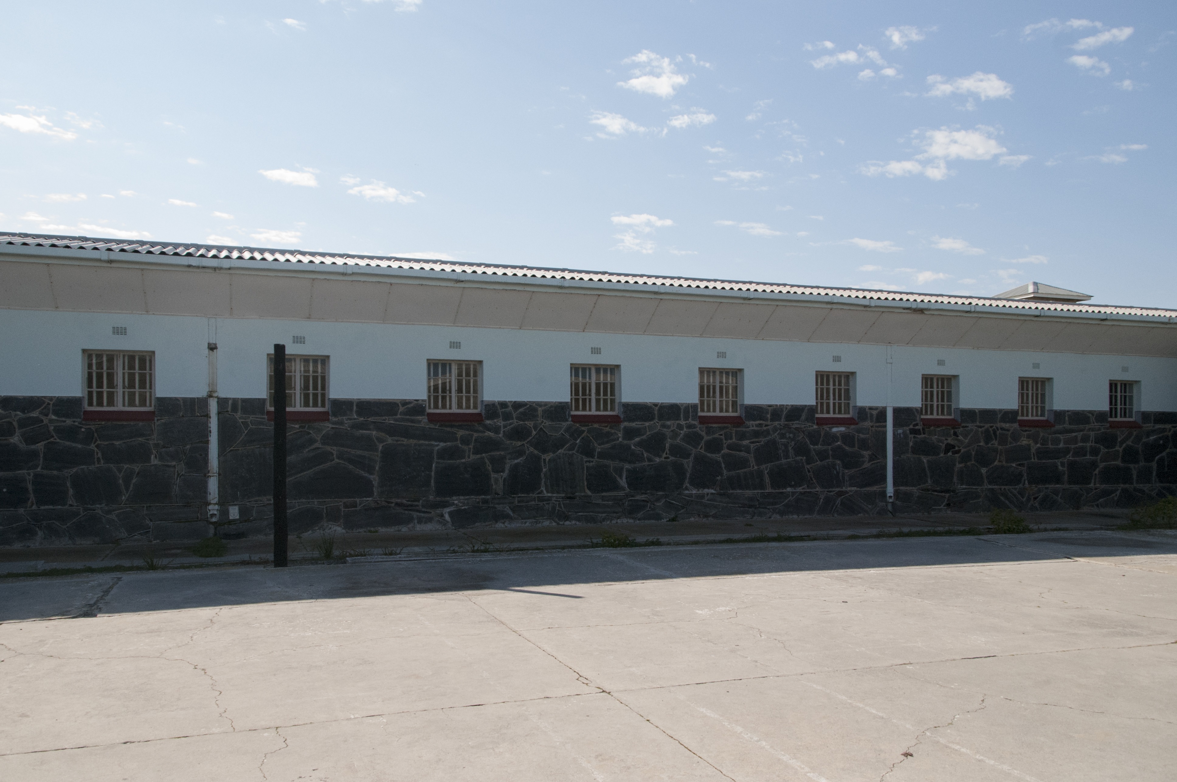 Robben Island Museum courtyard and B-Section prison