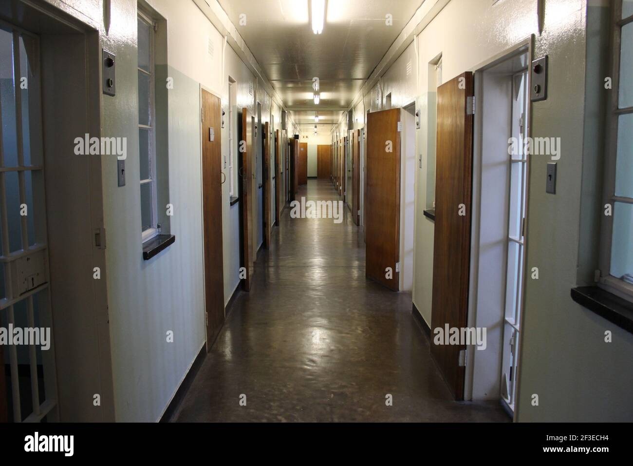 Hallway inside Robben Island prison building