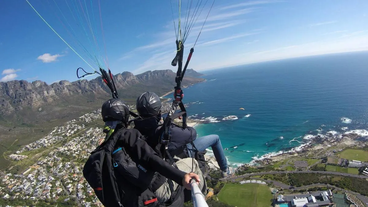 Paragliding over Cape Town